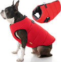 Gooby Padded Vest Dog Jacket - Small Red - Warm Zip Up Vest