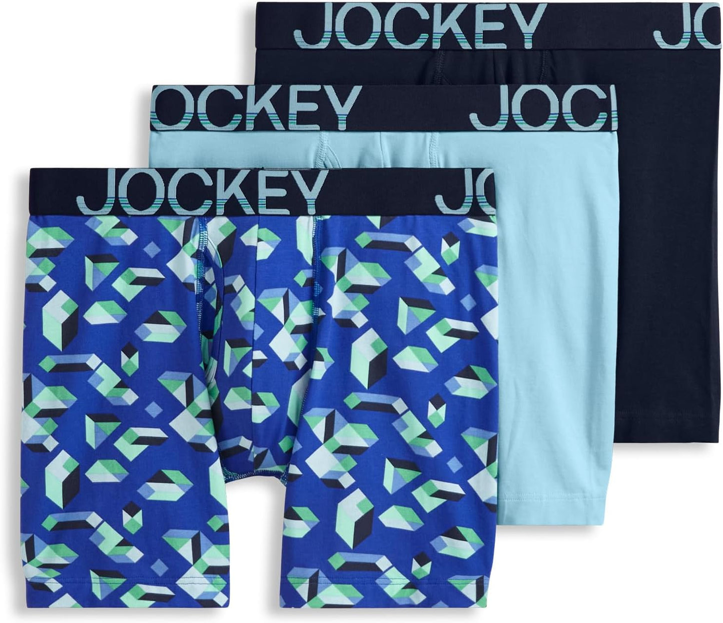 Jockey Men's ActiveStretch 7in Long Leg Boxer Briefs - 3 Pack