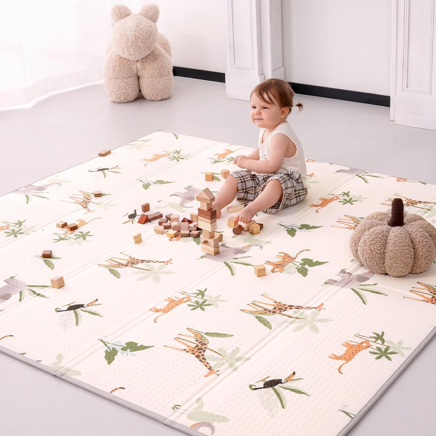 Baby Play Mat 59x71 Inch, Waterproof & Anti-Slip Design