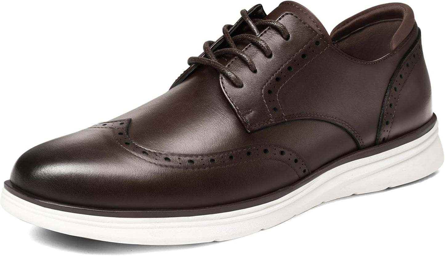 Men's Dress Sneakers Lightweight Casual Business Wingtip Oxfords