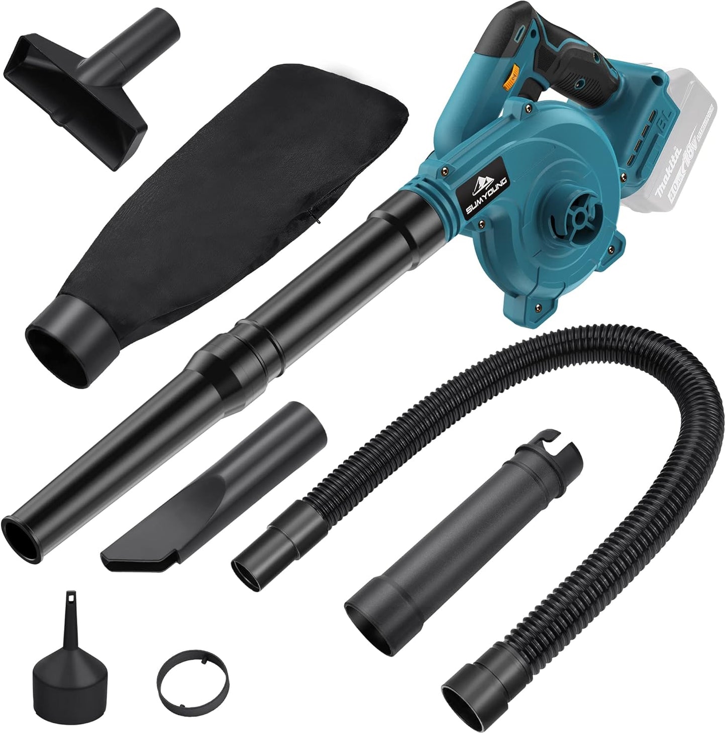 Cordless Leaf Blower with Brushless Motor for Makita 18V Battery