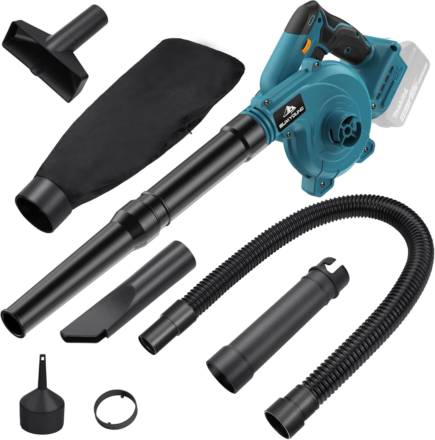 Cordless Leaf Blower with Brushless Motor for Makita 18V Battery