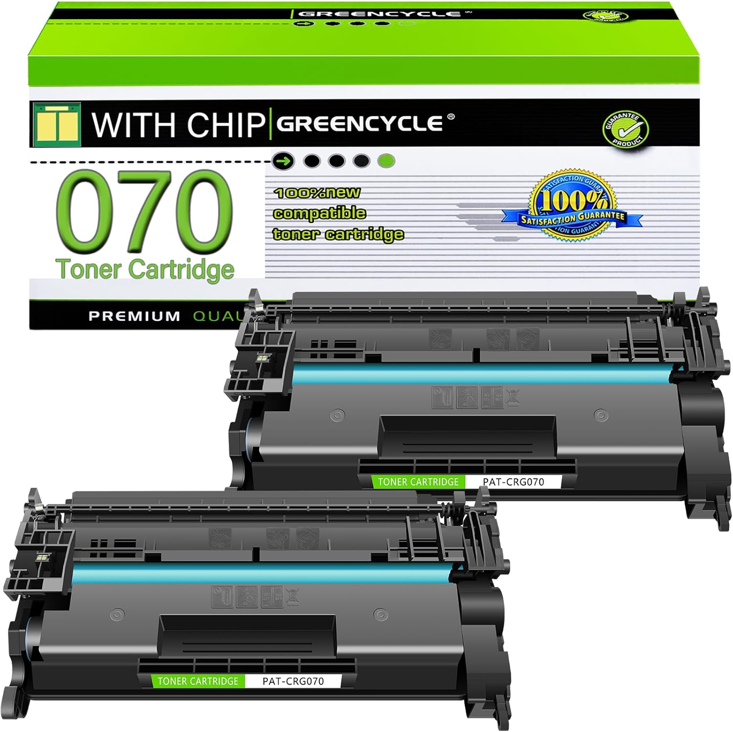 greencycle 070 Black Toner Cartridge Compatible for Canon Printers