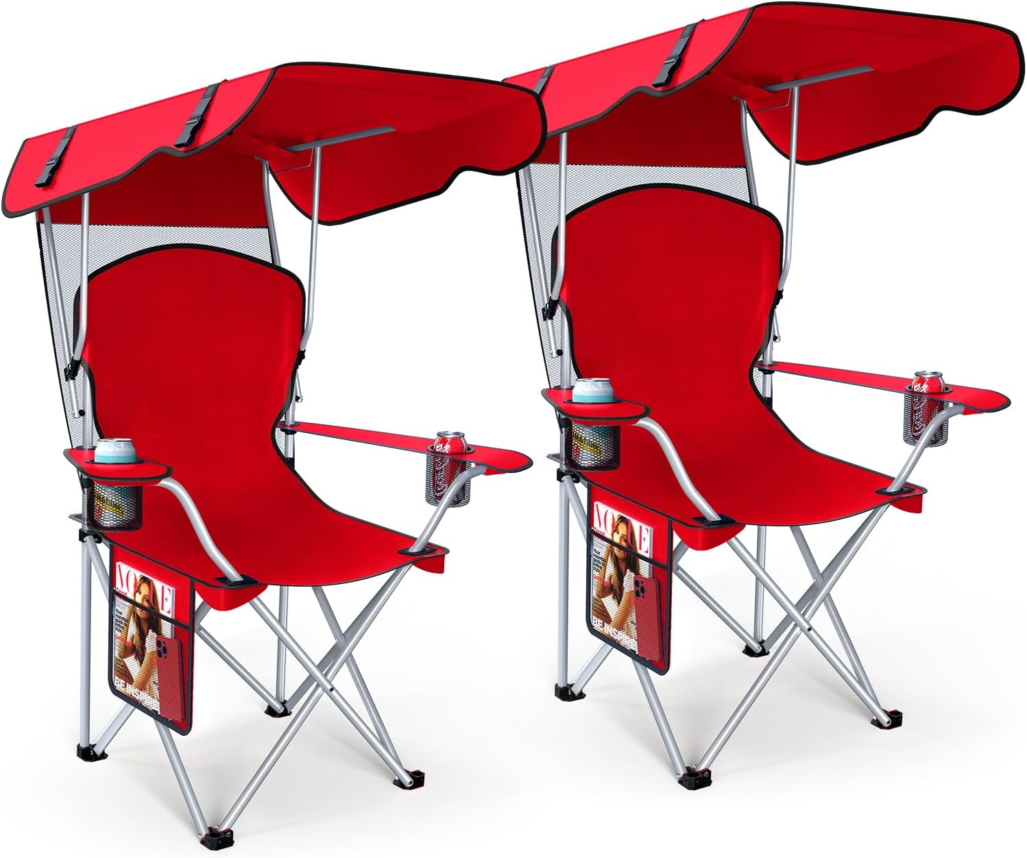 Portable Camping Chair with Canopy for Outdoor Comfort