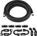 6AN 10FT PTFE Fuel Line Fitting Kit - E85 Safe Nylon Braided Hose