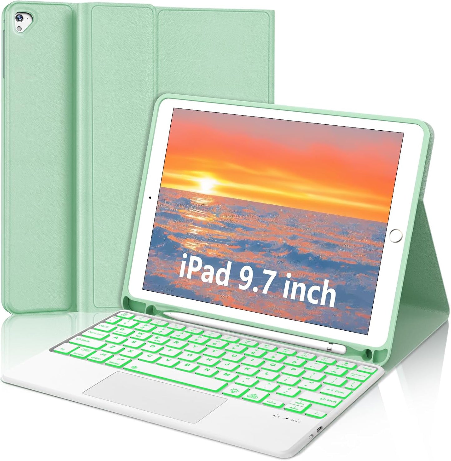 iPad Keyboard Case with Multi-Touch Trackpad for 9.7 inch