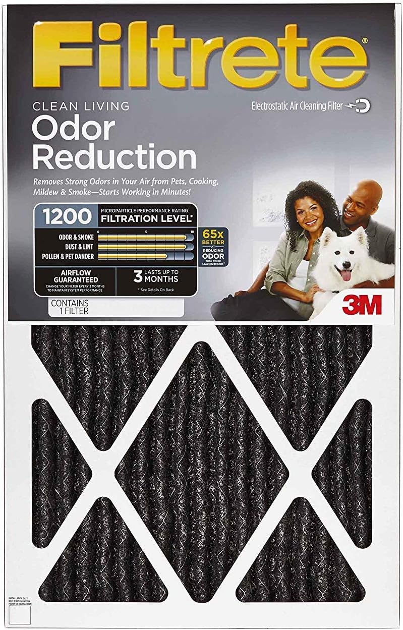 Filtrete 14x25x1 Air Filter MPR 1200 for Odor Reduction