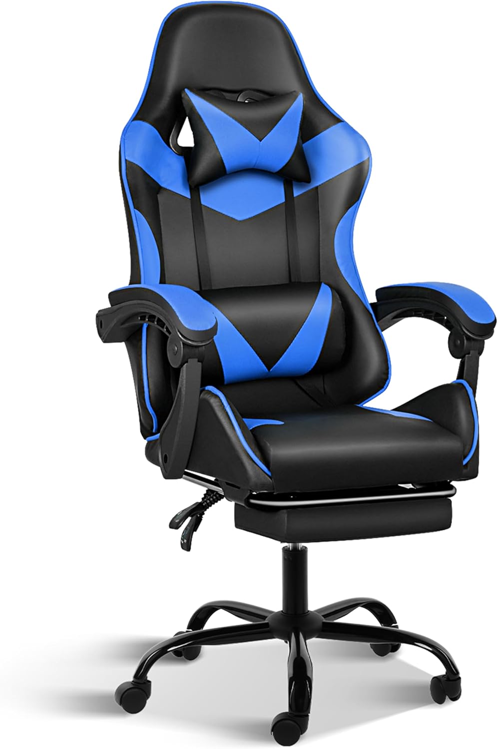 YSSOA Gaming Chair w/ Footrest & Lumbar Support