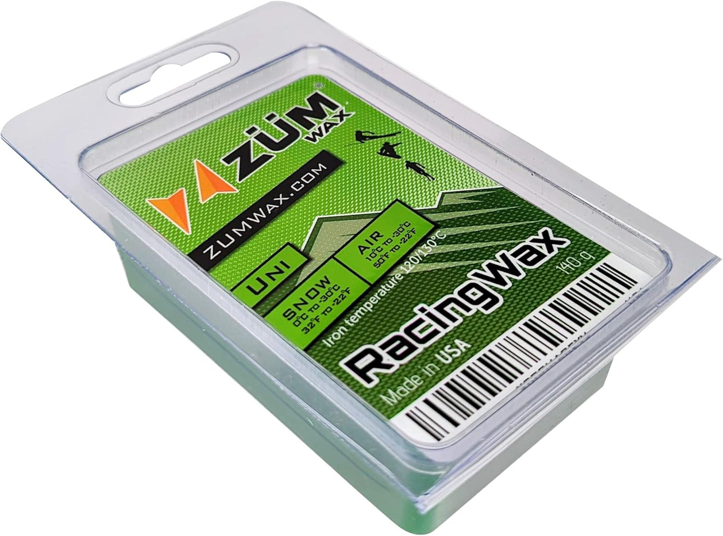 ZUMWax 140g Iron-On Ski Wax: Long-Lasting USA-Made Secret Vanilla Scent - Fast & Durable!