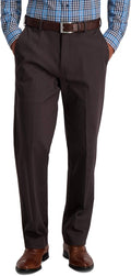 Haggar Men's Iron Free Khaki Classic Fit Expandable Waist Pant