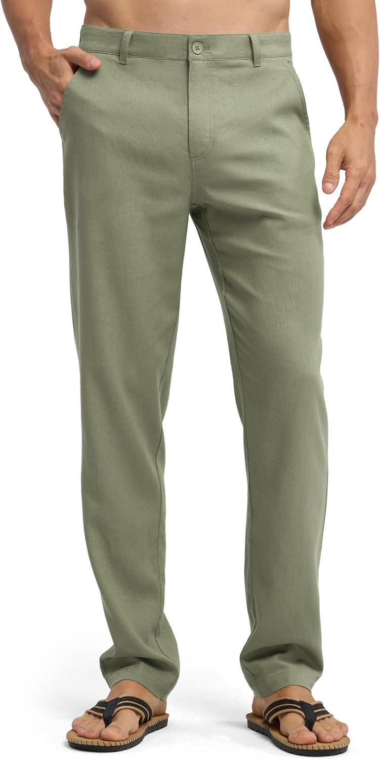 Willit Men's Linen Pants for Casual Summer Comfort and Style
