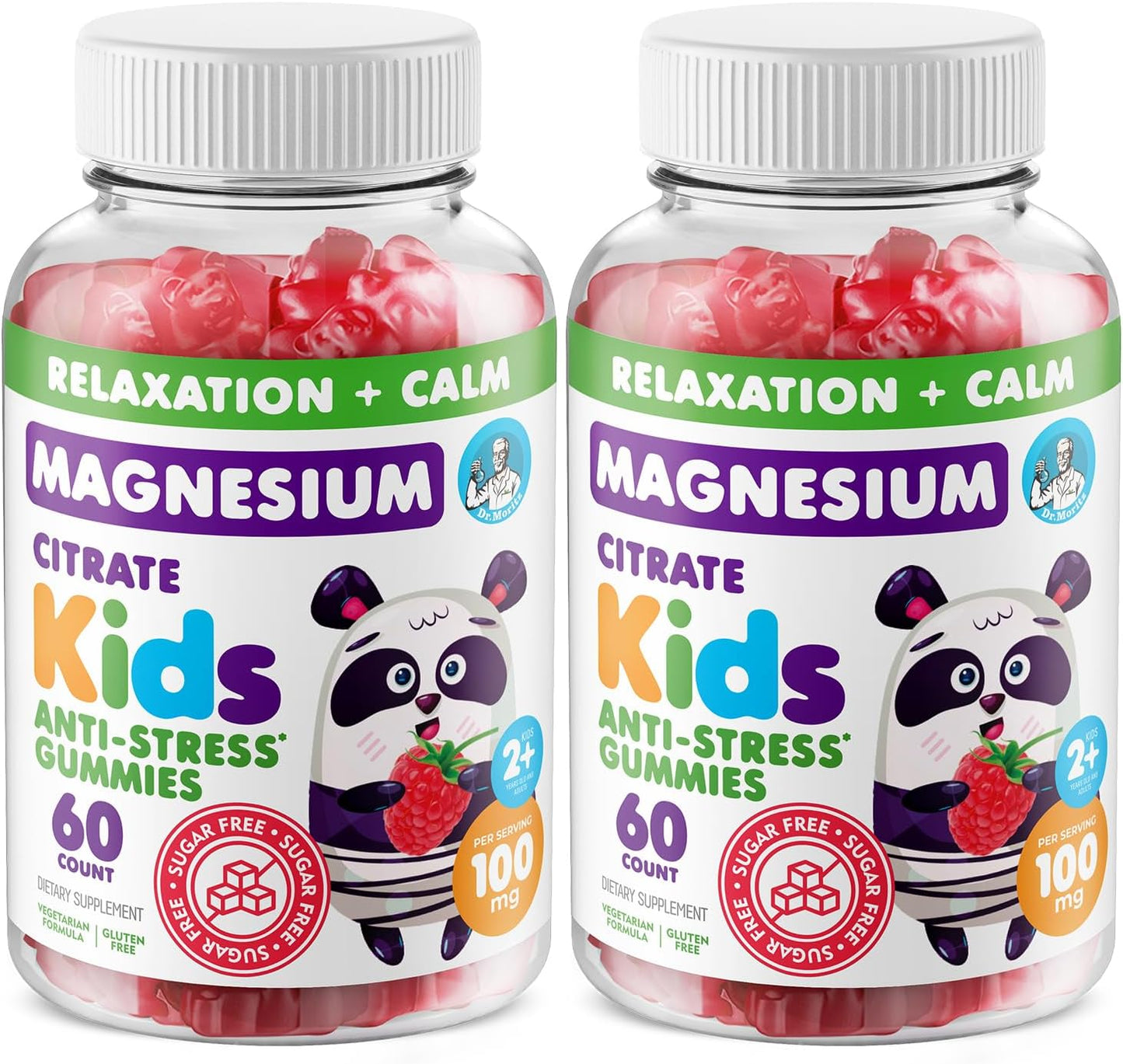 Sugar-Free Calm Magnesium Gummies for Kids and Adults - 60 Count