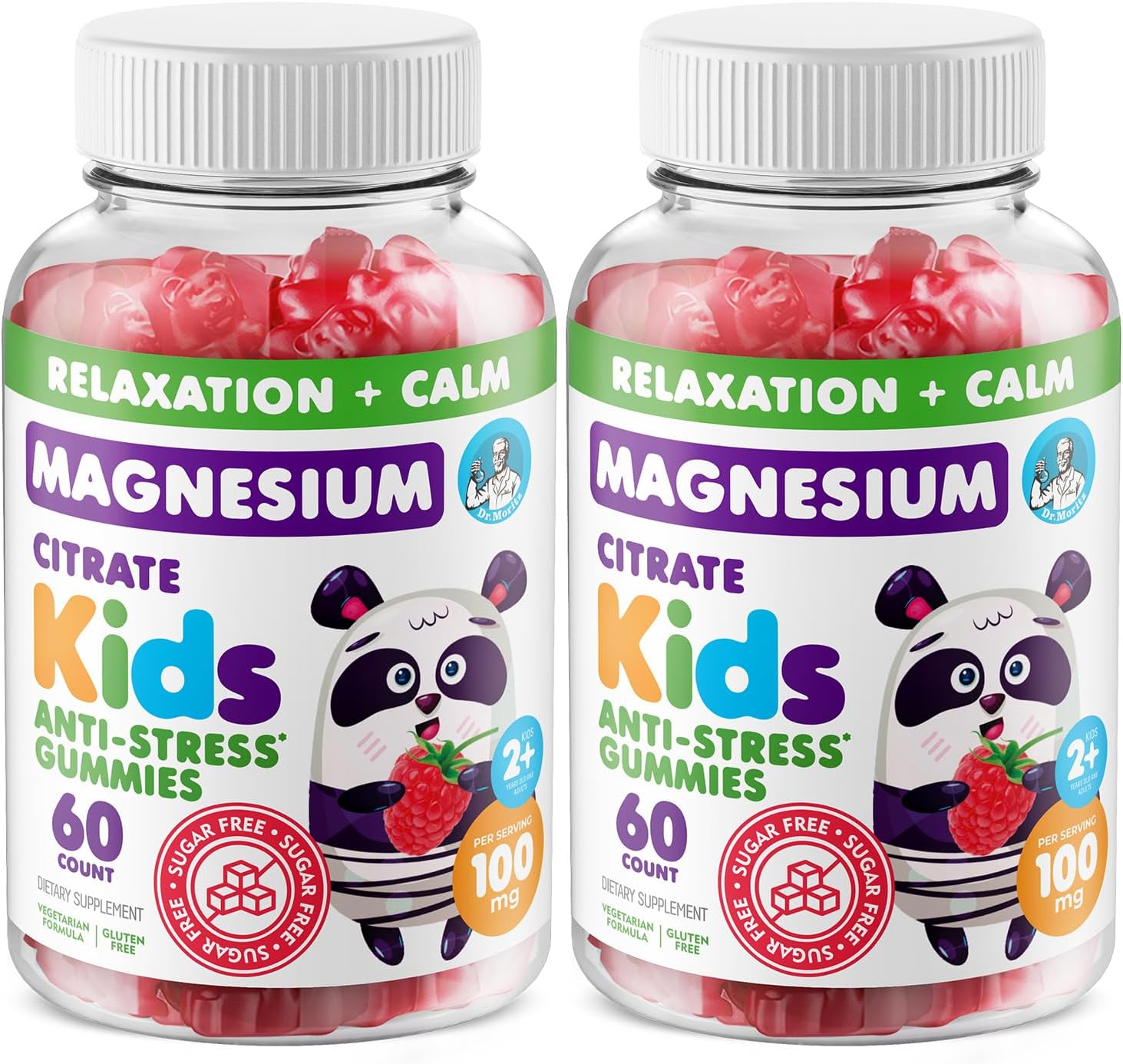 Sugar-Free Calm Magnesium Gummies for Kids and Adults - 60 Count