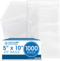 5 x 10 2 Mil Clear Reclosable Zip Poly Bags - Airtight Protection
