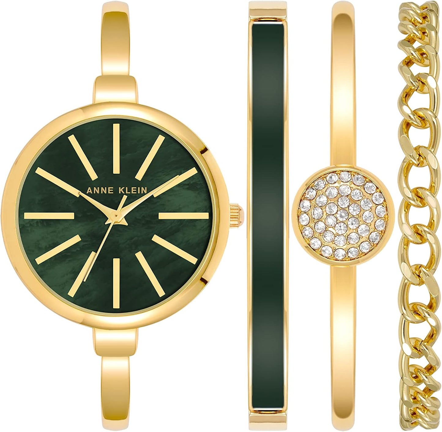 Anne Klein Women's Bangle Watch and Bracelet Set for Elegance