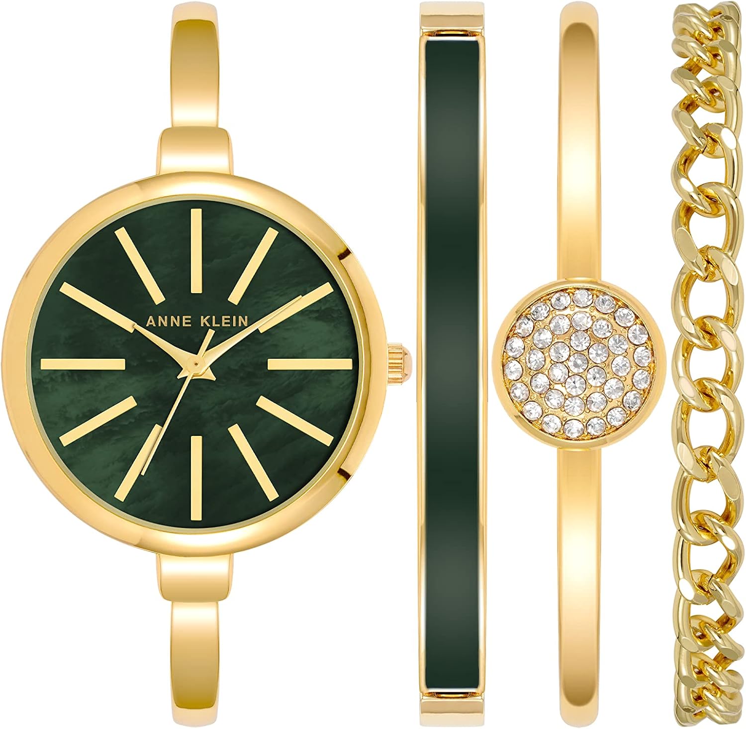 Anne Klein Women's Bangle Watch and Bracelet Set for Elegance