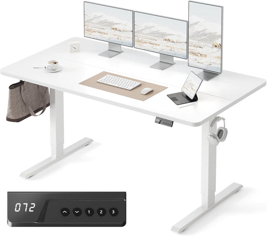 FEZIBO Standing Desk 55 28 Inches Electric Height Adjustable