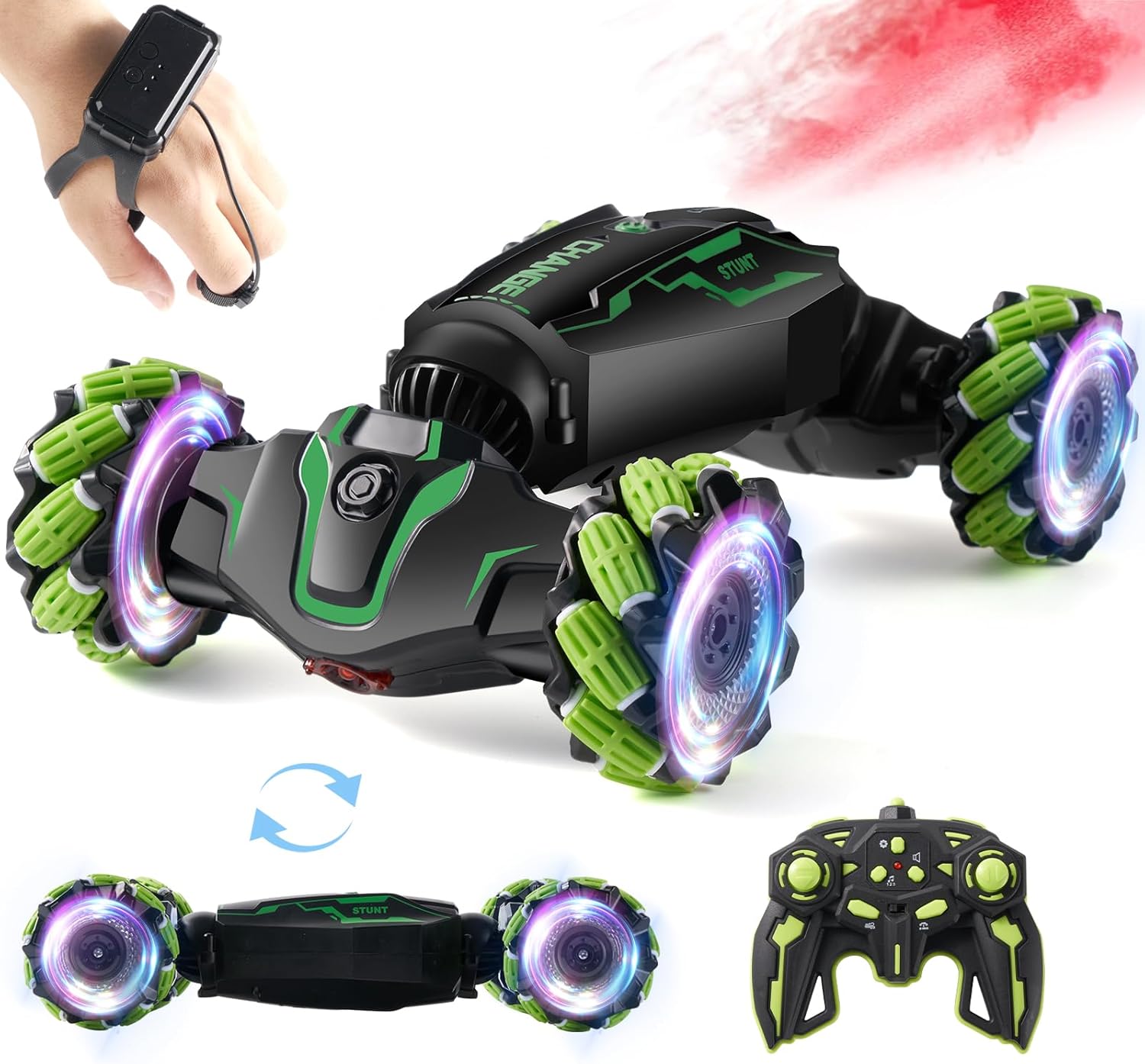 Gesture Sensing RC Stunt Car with Light & Music for Kids
