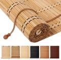 Bamboo Blinds Roller Shades for Indoor Windows - Natural Light Control