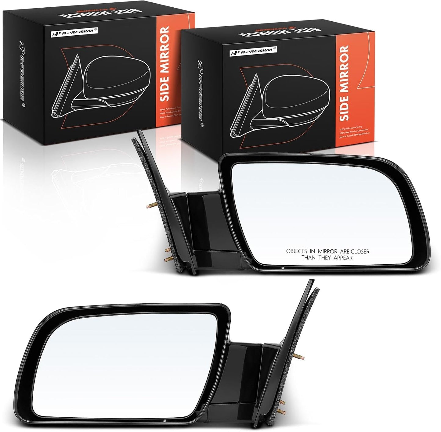 A-Premium Manual Door Mirror Pair for Chevy & GMC Models