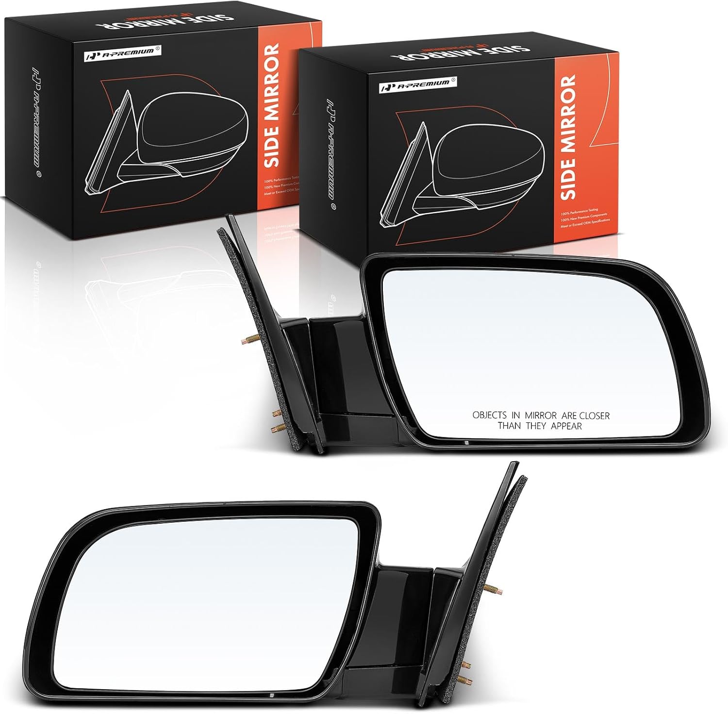 A-Premium Manual Door Mirror Pair for Chevy & GMC Models