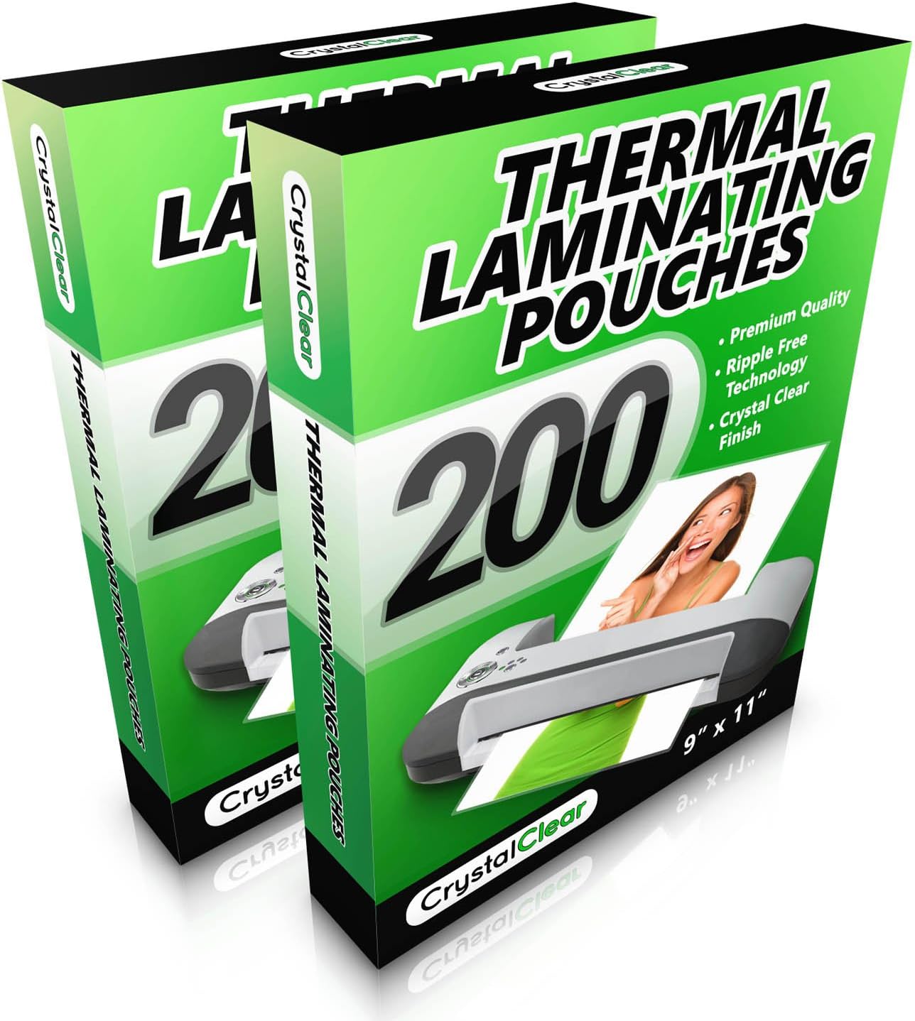 2X MORE Sheets! Universal 8.5x11 Laminating Pouches - Crystal Clear