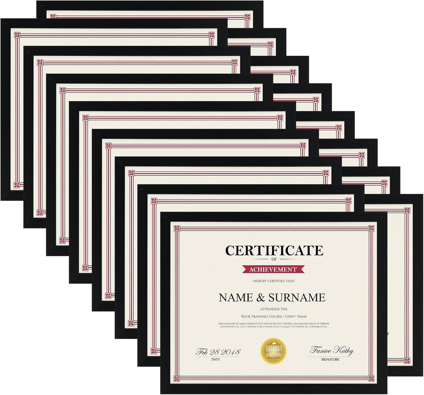 Giftgarden 8.5x11 Picture Frame Set of 16 for Any Display