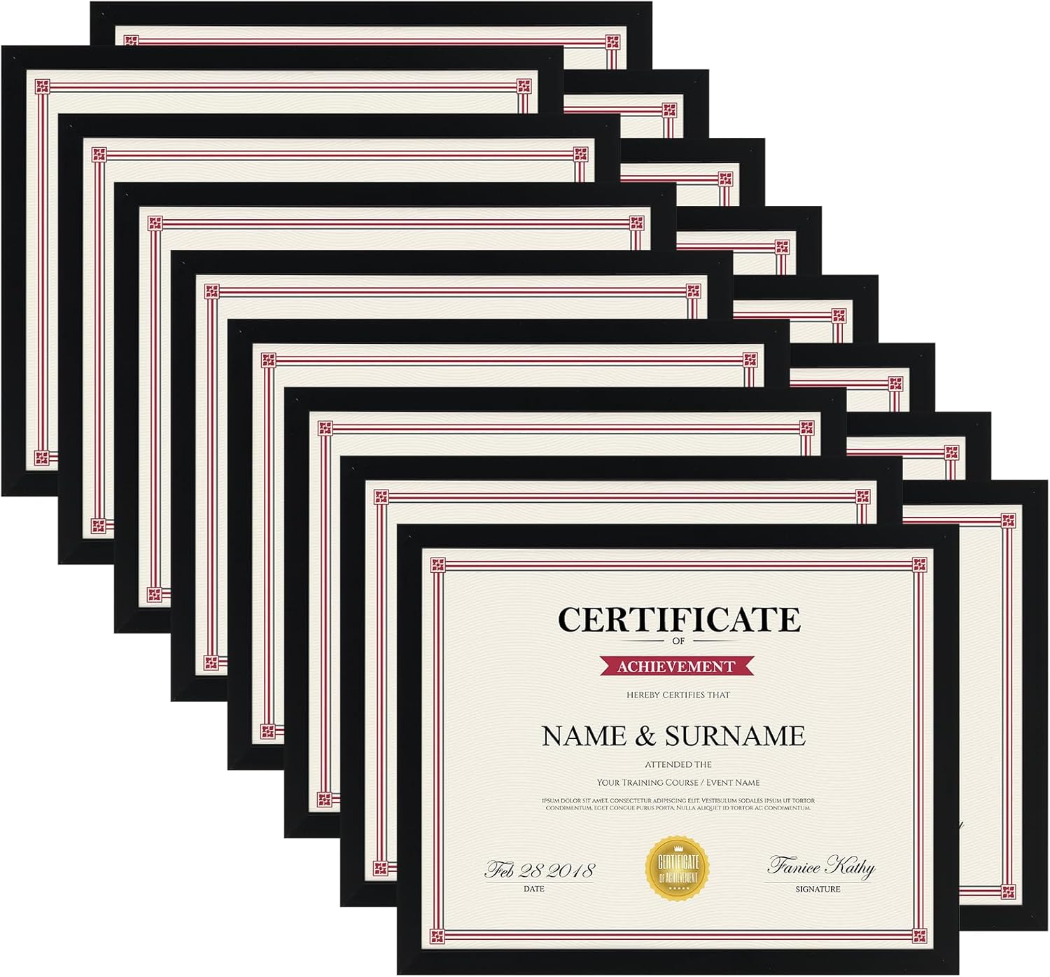 Giftgarden 8.5x11 Picture Frame Set of 16 for Any Display