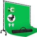 7x10ft Green Screen Backdrop Kit with Stand - Large 9.5x9.5ft