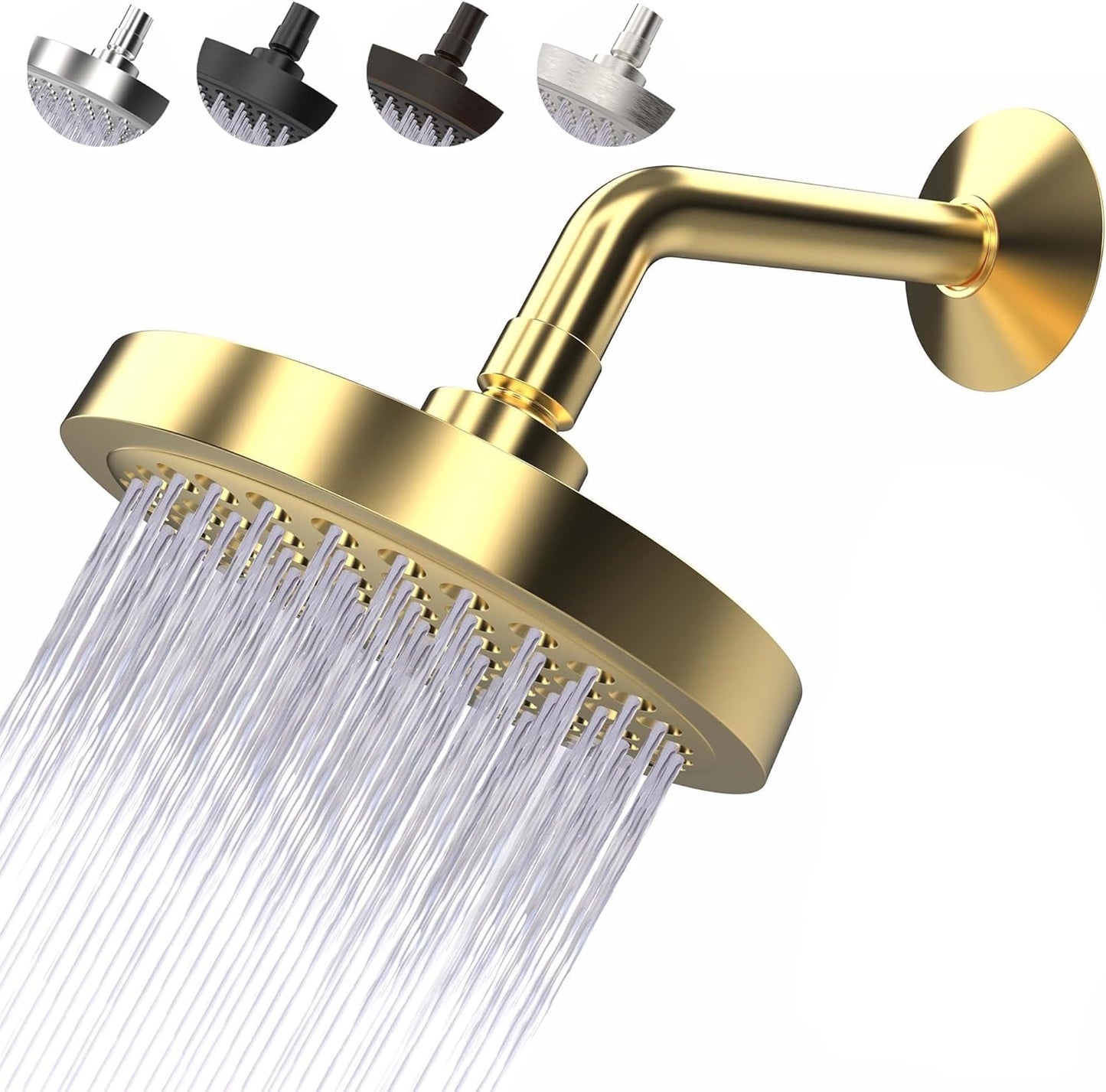 High Pressure Rainfall Shower Head with Easy Clean Nozzles 6ftin