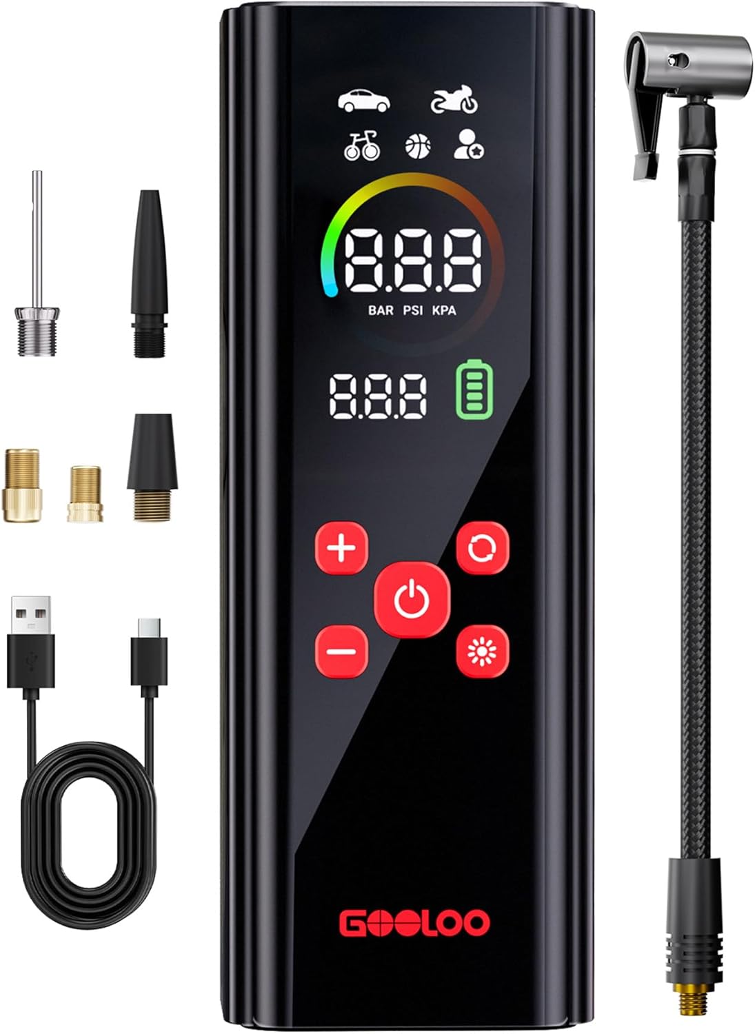 GOOLOO AP150 PRO Tire Inflator: Fast, Portable Air Compressor