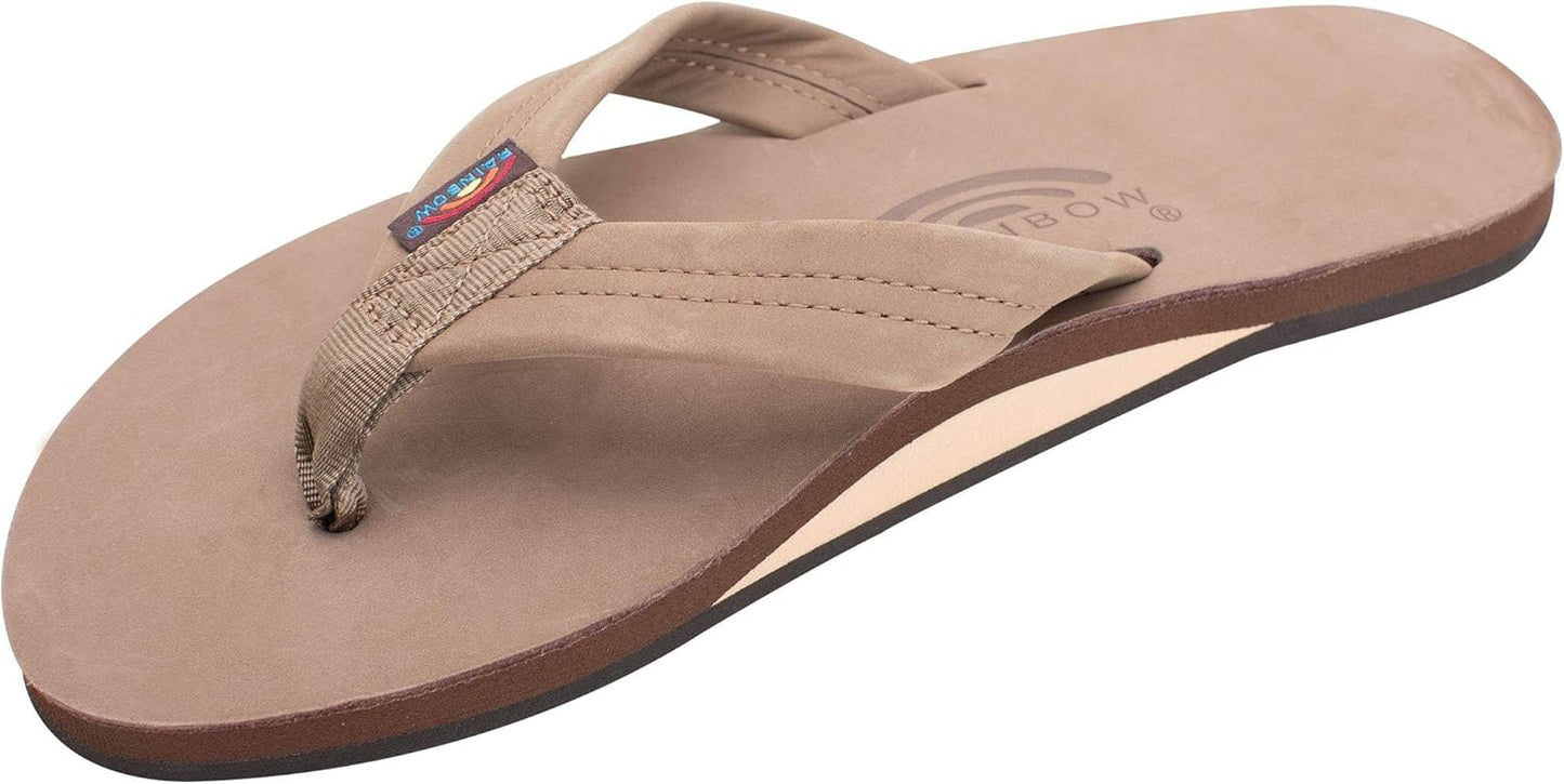 Rainbow Sandals Men's Single Layer Premier Leather Flip Flops