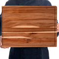 Extra Large Acacia Wood Cutting Board 24 x 18 in - Wide Juice Groove