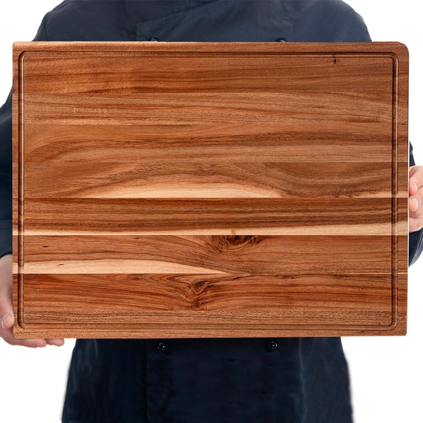 Extra Large Acacia Wood Cutting Board for Kitchen Use 24x18 in