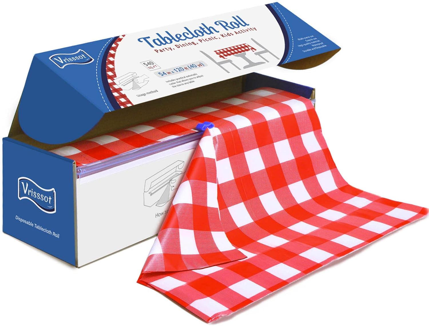 Plastic Table Cover Roll for Easy Customization and Cleanup