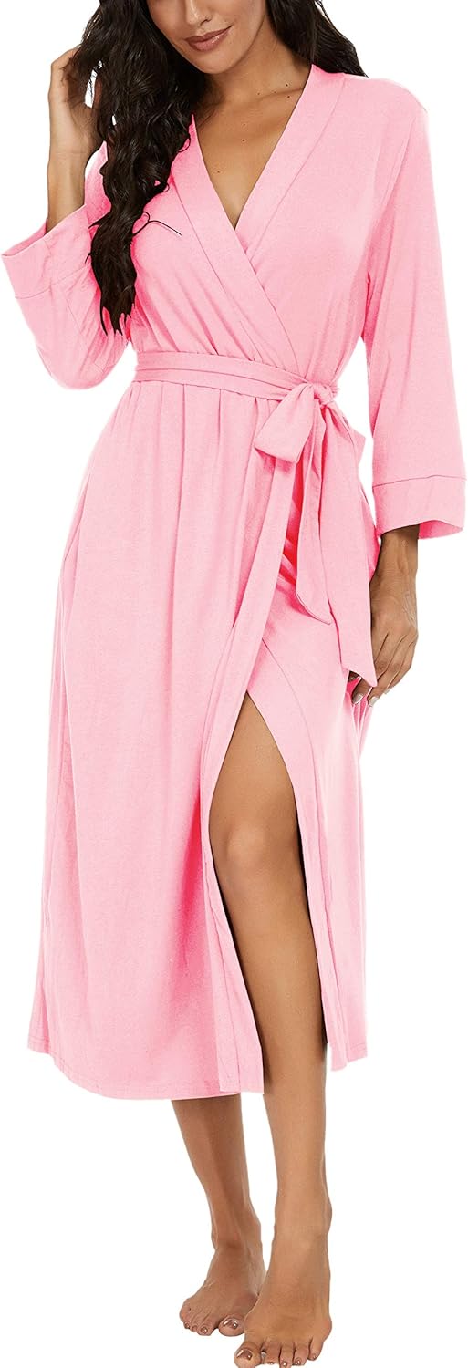 VINTATRE Women Kimono Robes Lightweight Soft Knit Sleepwear