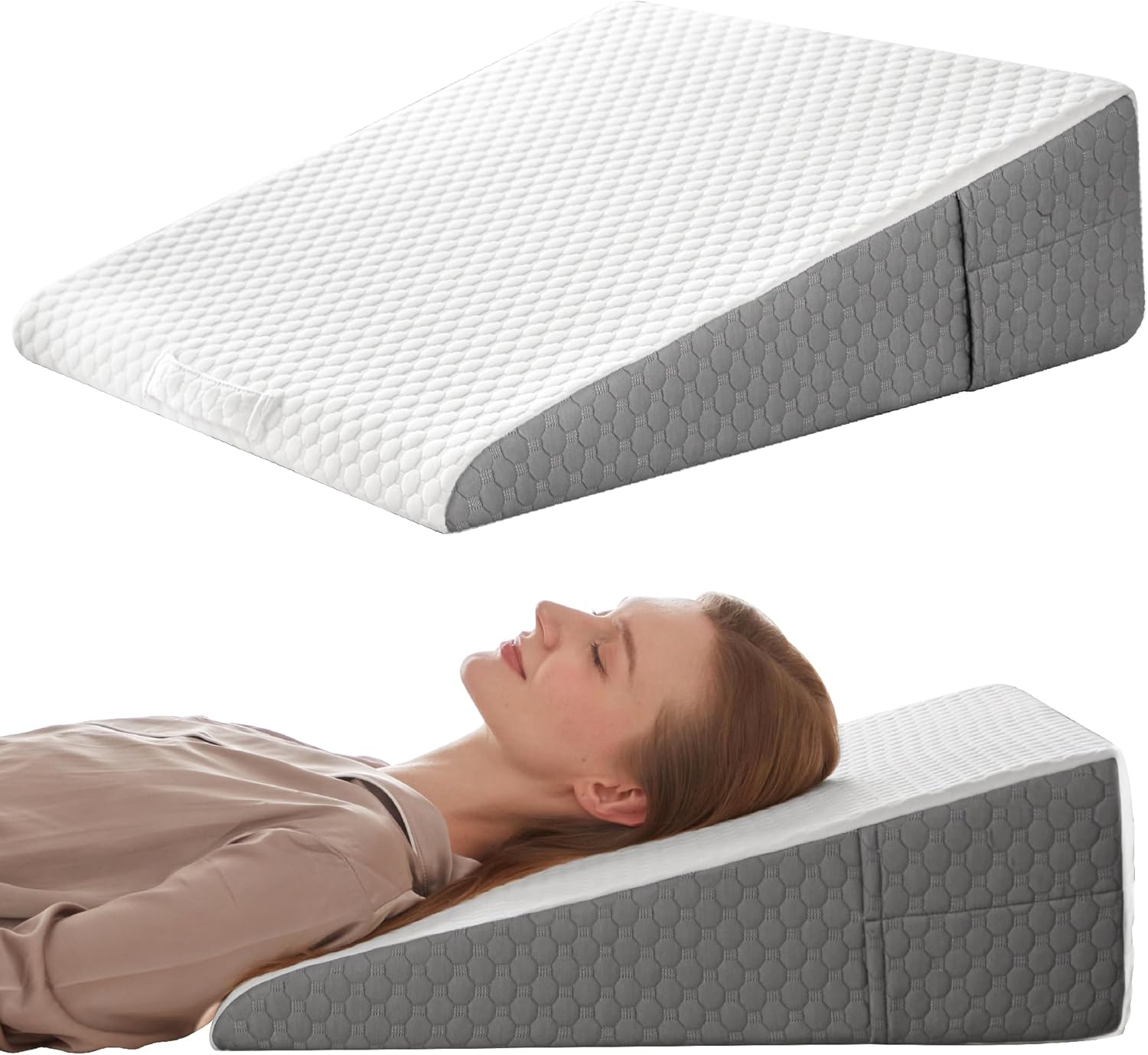 7.5 in Bed Wedge Pillow for Sleeping & Acid Reflux Relief