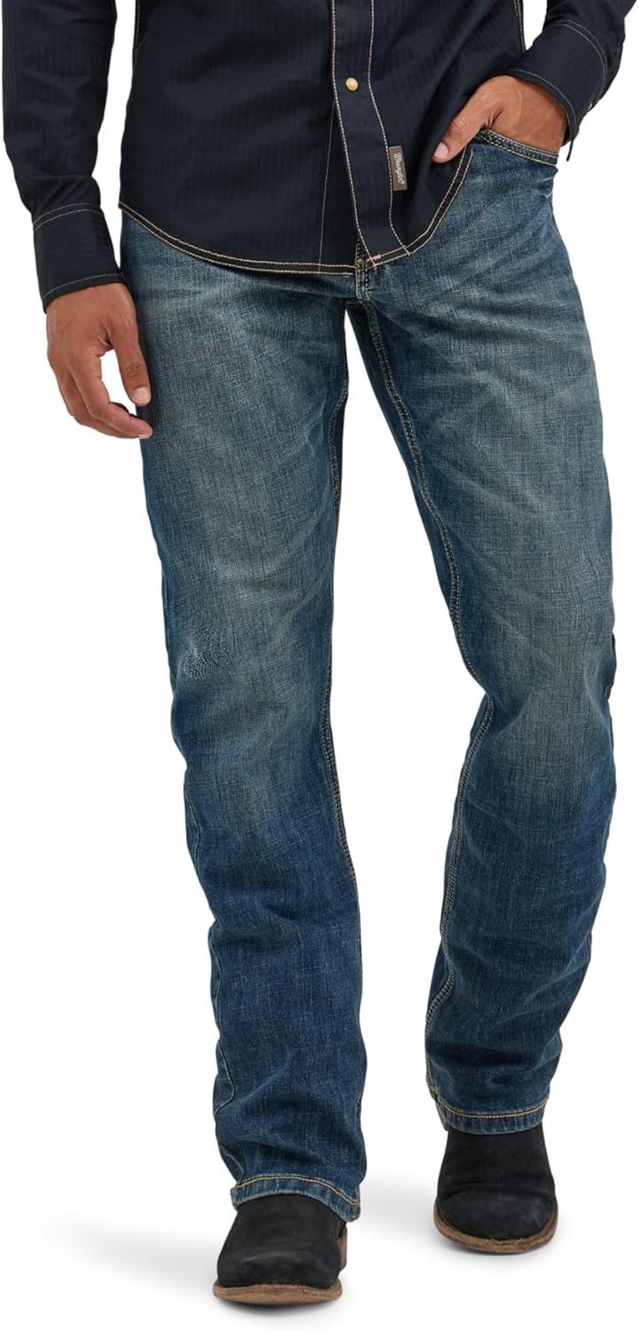 Wrangler Men's Retro Slim Fit Boot Cut Jean for Little Cowboys