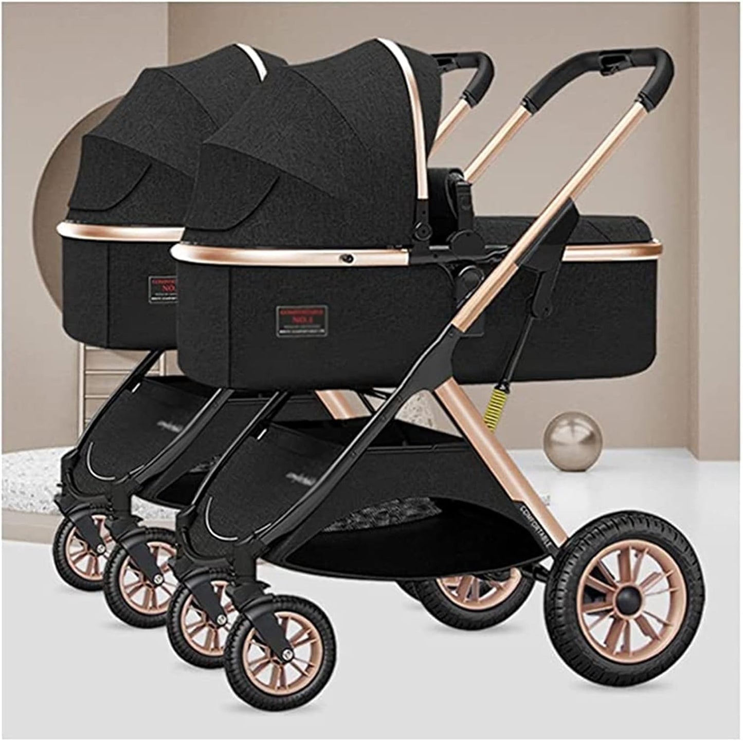 WIGSELBL Double Infant Stroller for Twins, Foldable Pushchair