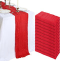 12 Pack 10ft Red Cheesecloth Table Runner 21 x 120 in - Rustic Boho