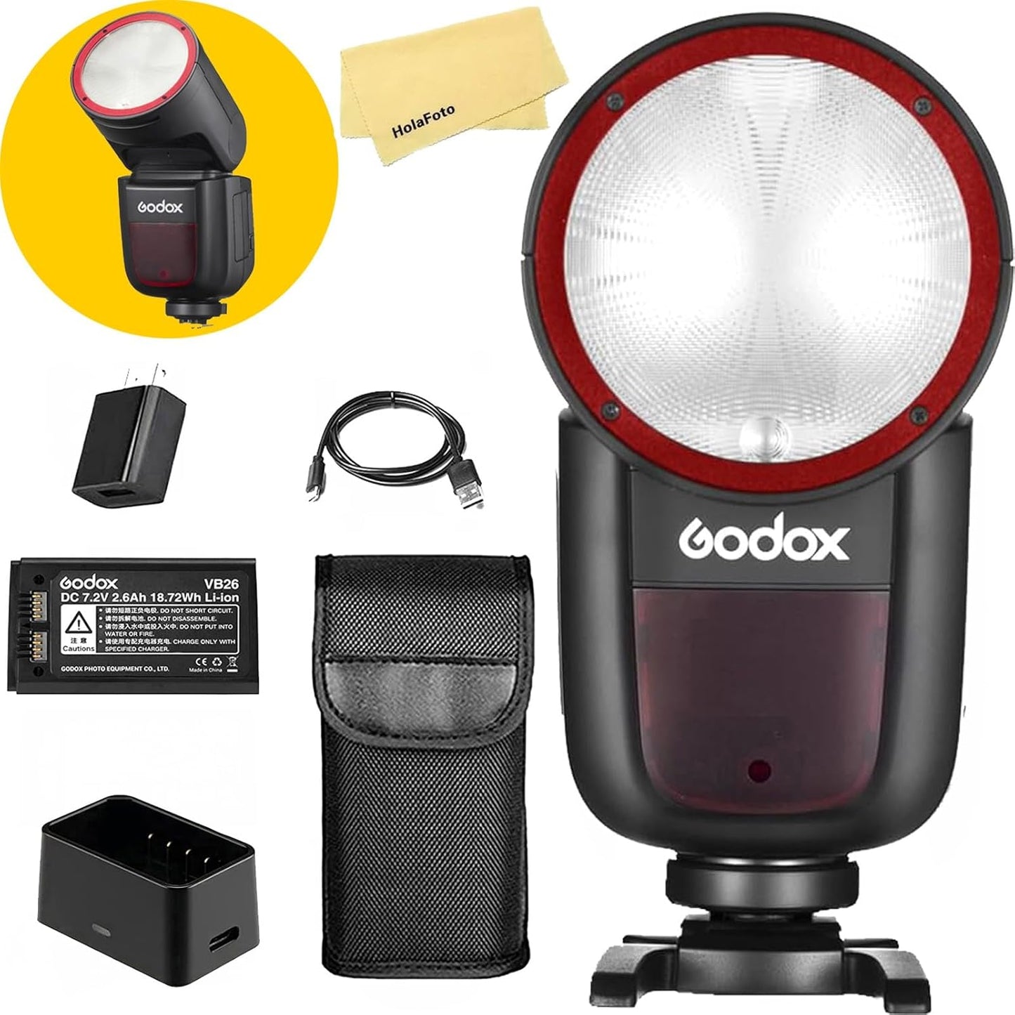 Godox V1-C Camera Flash Speedlite for Canon with 76Ws Power