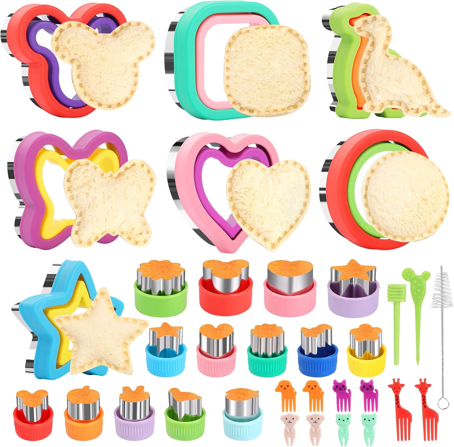 Sykuduerly 34-Piece Sandwich Cutter Set - Effortlessly Make Fun Crustless Sandwich Shapes!