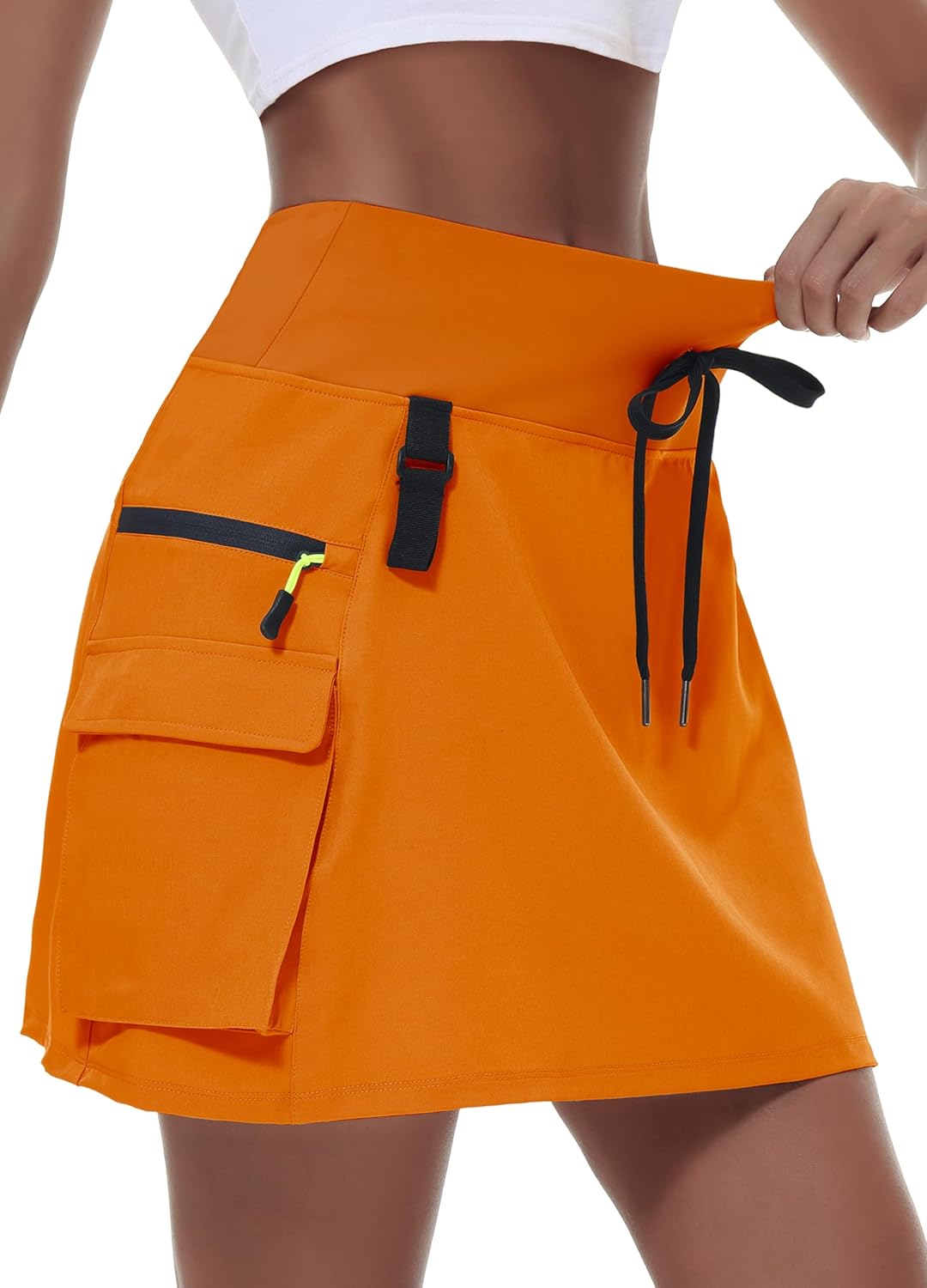 Women's Hiking Cargo Skort with Zipper Pockets for Active Wear