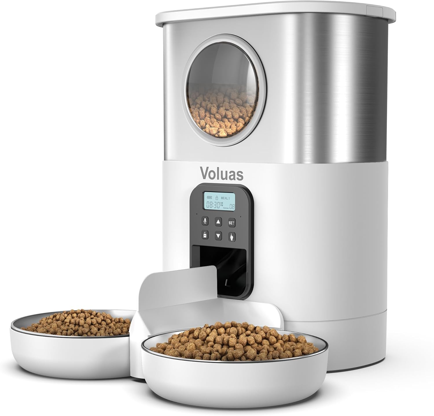 Automatic Cat Feeders for Two Cats - 5L Stainless Steel Dispenser