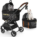 PAWZIDEA Pet Stroller 4-in-1 - Versatile Travel System for Small Pets
