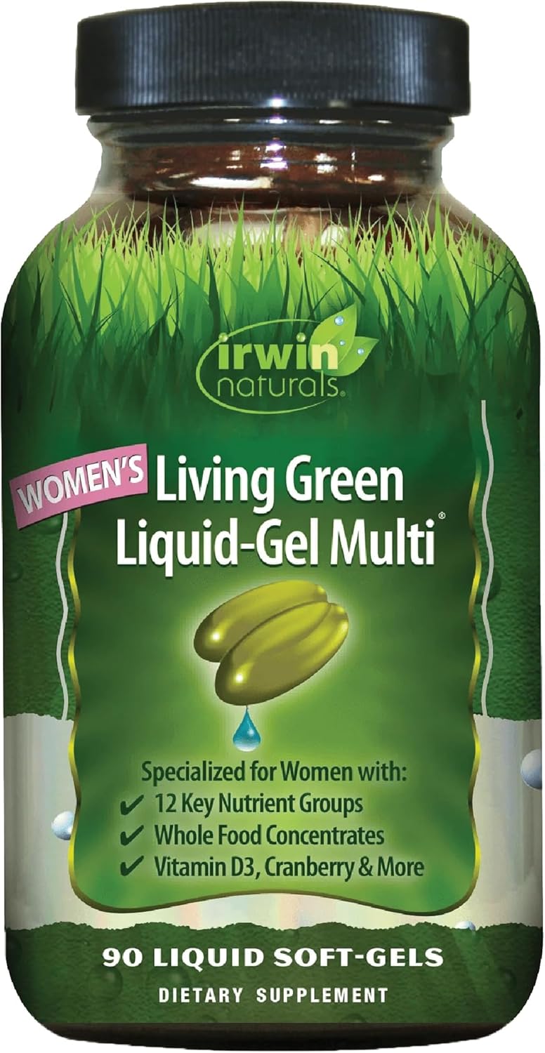 Irwin Naturals Womens Living Green Liquid-Gel Multi for Vitality