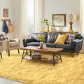 FinRec 5x8 Feet Yellow Rugs for Cozy Living Room and Bedroom