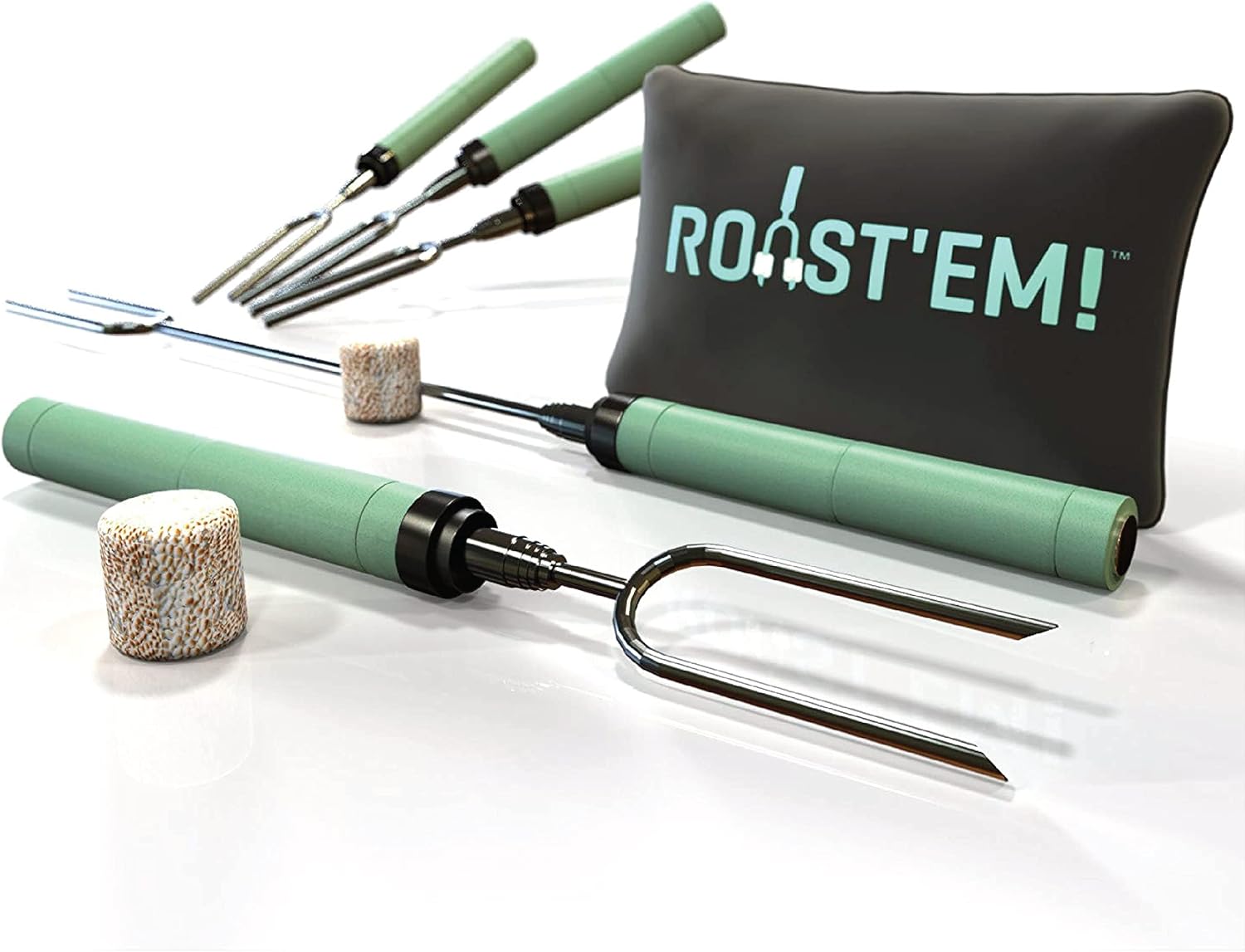 Rotating Marshmallow Roasting Sticks for Campfire Fun