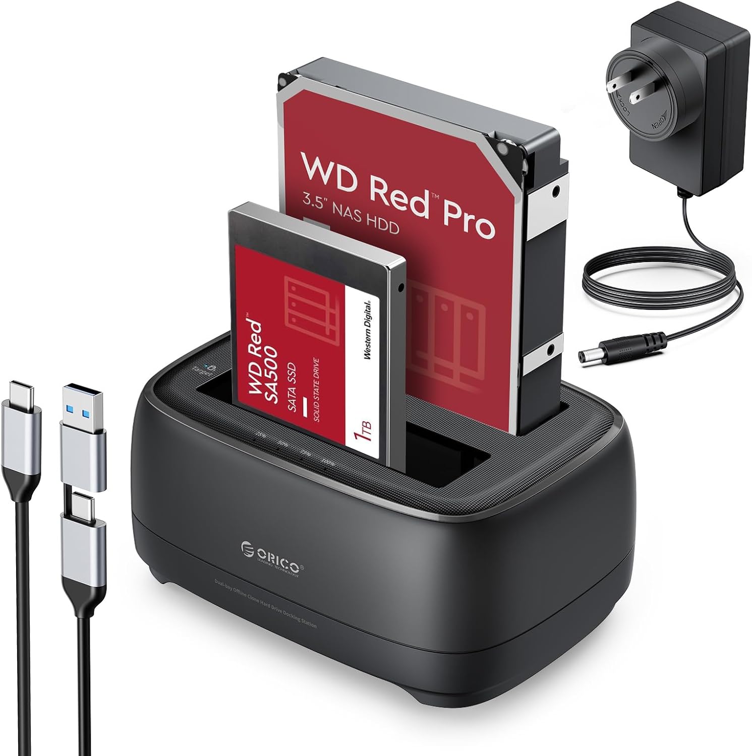 ORICO USB Type C to SATA Docking Station for HDD and SSD Cloning