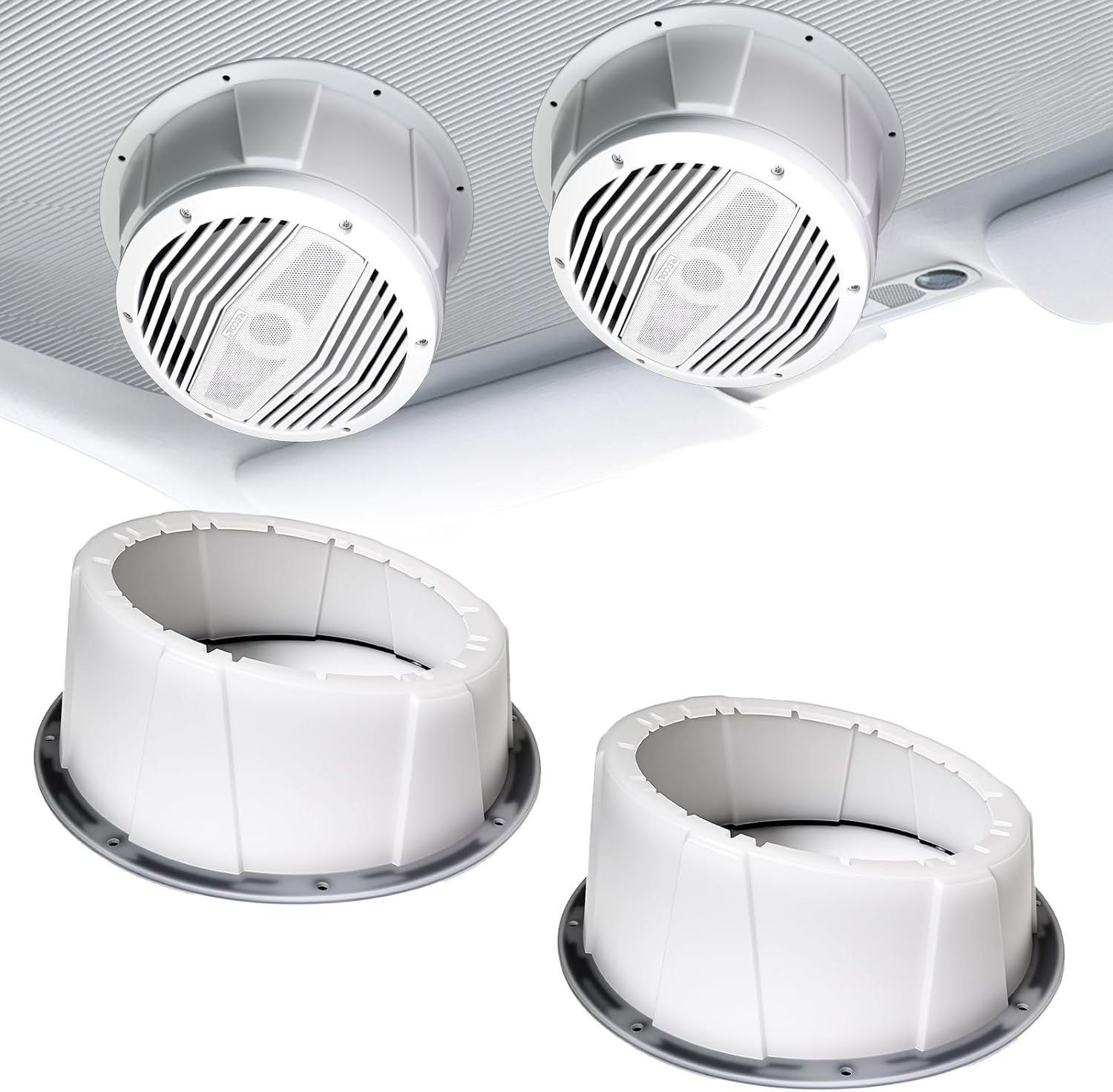 Universal 8-Inch Speaker Pods for Marine, UTVs, and More